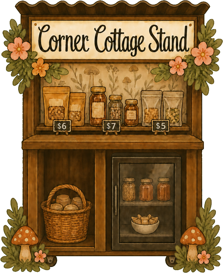 The illustrated Corner Cottage Stand